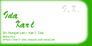 ida karl business card